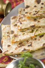 Punjabi Parantha stuffed with vegetables.