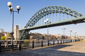 Tyne bridge with lamp posts