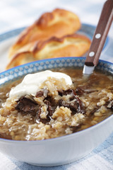Russian sauerkraut soup