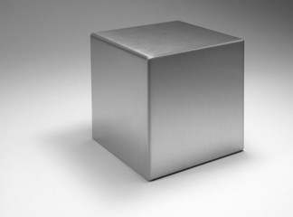 solid metallic cube