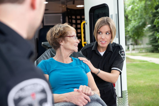 Ambulance Worker with Patient