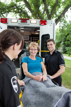 Ambulance Senior Woman