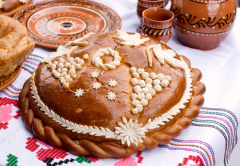 Traditional Moldovan loaf.