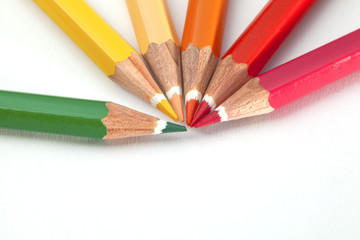 Many colored pencils