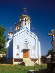 Not finished construction of the orthodox church in Tyachiv, Ukr