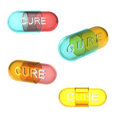 Four types of cure pills