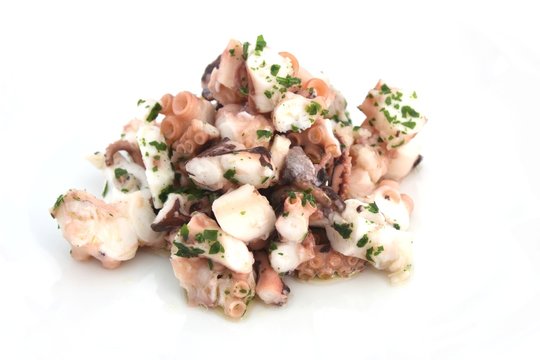 insalata di polpo con prezzemolo