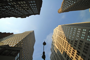 moderni grattacieli visti dal basso