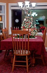Vertical Dining Room At Christmas