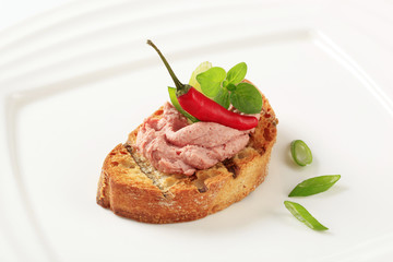 Toasted bread and pate