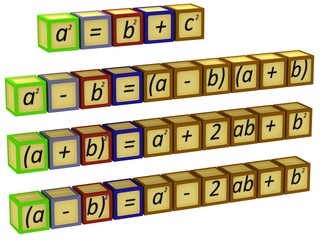 Mathematical formulas on the dice