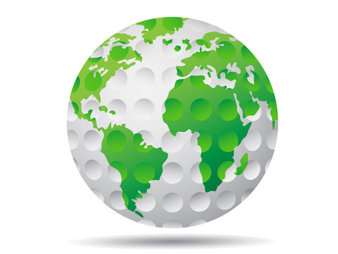 isolated golf earth