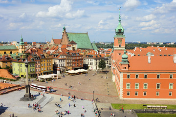 Naklejka premium Old Town and Royal Castle