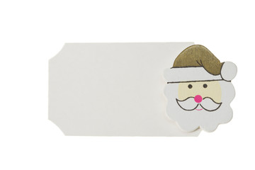 Weißes Schild mit Nikolaus