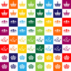 colored set of crown icons © tomo