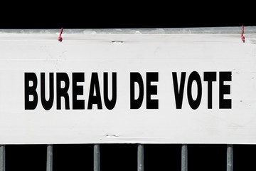 Panneau indicateur d'un bureau de vote