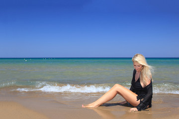 Attractive girl on the beach