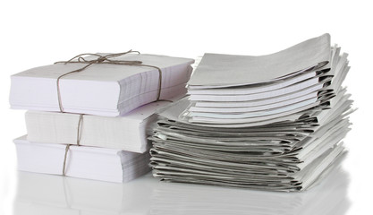 File folders on white background