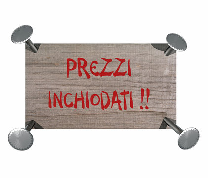 pannello prezzi