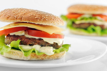 hamburger with cutlet