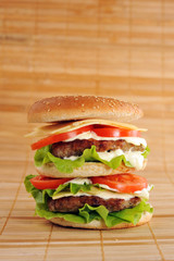 hamburger with cutlet