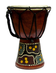 Fototapeta na wymiar Oryginalny afrykański bęben djembe