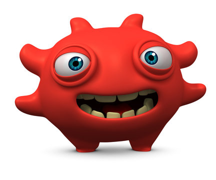 happy red virus