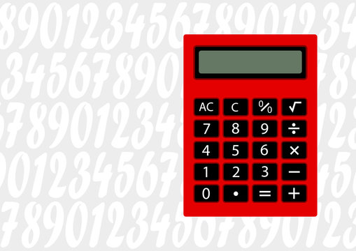 Red calculator