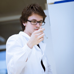 young, male researcher/chemistry student