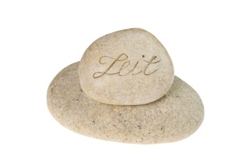 Zeit - Konzept mit Stein