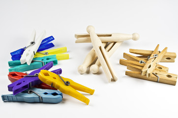 Verschiedene Wäscheklammern