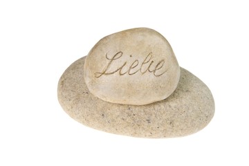 Liebe - Konzept mit Stein