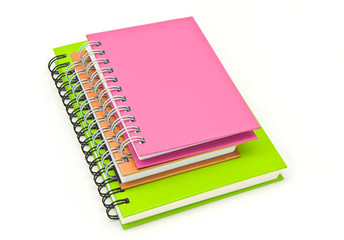 stack of ring binder book or notebook
