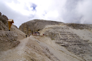 Rifugio Hütte Forcella Pordoi - Dolomiten - Alpen