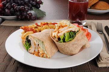 Buffalo chicken wraps