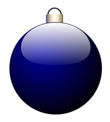 Fototapeta premium Weihnachtskugel blau
