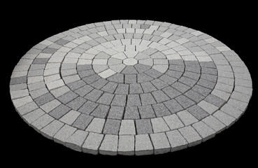 round stone mosaic