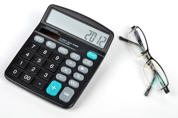 Calculator and glasses