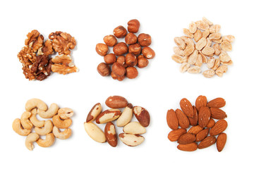 Nuts isolated on white