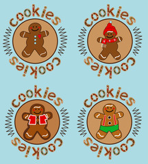 gingerbread button set