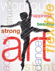 Dancing. Vector illustration