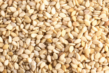 Raw sesame seeds as background