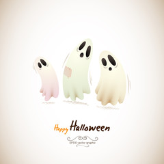 Happy Halloween Ghosts | Separate Layers Named Accordingly