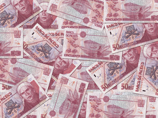 50 Mexcian Pesos Background