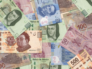 Fototapeta na wymiar Peso meksykańskie