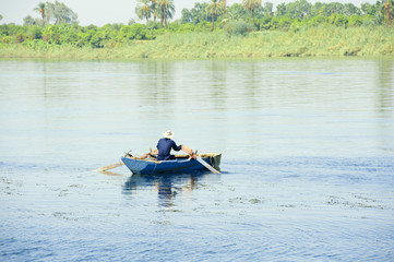 Egyptian fisherman on the Nile