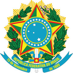 Detailed vector coat of arms of Brazil