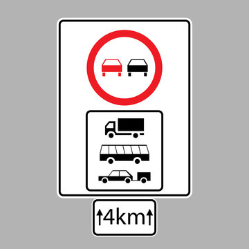 set of road signs - isolated illustration