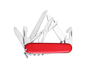 Swiss army knife isolated