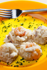 Italian risotto with seafood